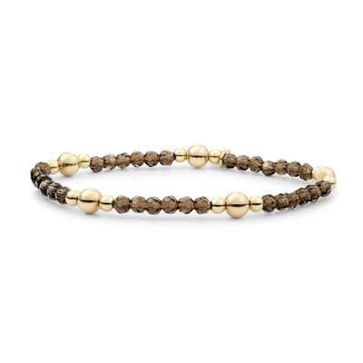 SPARKLING SPARKLING Armband | Bold Mix Smoky Quartz | Verguld