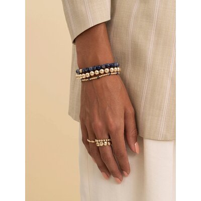 SPARKLING SPARKLING Armband | Saturn Armband Large Sodalite | Verguld