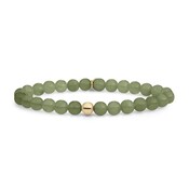 SPARKLING SPARKLING Armband | Saturn Armband Large Lime Jade | Verguld
