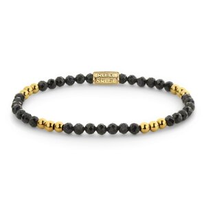 REBEL & ROSE REBEL & ROSE Armband | Blue & Yellowgold Glam Rocks | Goudkleurig | 4 mm