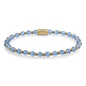 REBEL & ROSE REBEL & ROSE Armband | Mix Winter Blues Glam Rocks | Goudkleurig | 4 mm | RR-40169-G