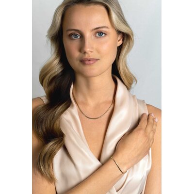 ZINZI ZINZI Armband | Platte slangen-armband | Verguld | ZIA2401G