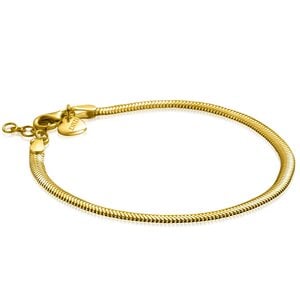 ZINZI ZINZI Armband | Platte slangen-armband | 3,5 mm | Verguld | ZIA2402G