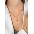 ZINZI ZINZI Ketting | Y-collier met groene steen | 42-45cm | ZIC2660G