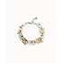 UNOde50 UNOde50 Armband | Silver & Gold Square Links | PUL2635OROMTL