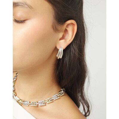 UNOde50 UNOde50 Oorbellen | Organic Triple Drop Silver | PEN1071MTL