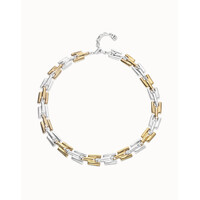UNOde50 UNOde50 Ketting | Mixed Metal Square Links | Bicolor | SS26