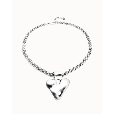 UNOde50 UNOde50 Ketting | Stoere ketting met hart hanger | COL2075MTL