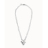 UNOde50 UNOde50 Ketting | Lange bolletjes ketting met hart hanger | COL2067MTL000