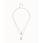 UNOde50 UNOde50 Ketting | Dubbele Ketting met Hart Hangers | COL2070MTL