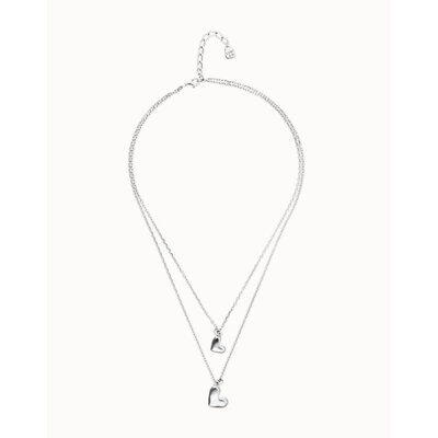 UNOde50 UNOde50 Ketting | Dubbele Ketting met Hart Hangers | COL2070MTL