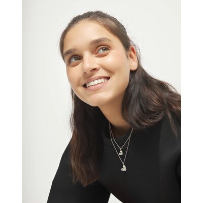 UNOde50 UNOde50 Ketting | Dubbele Ketting met Hart Hangers | COL2070MTL