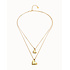 UNOde50 UNOde50 Ketting | Dubbele Ketting met Hart Hangers | Verguld | COL2070ORO