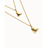 UNOde50 UNOde50 Ketting | Dubbele Ketting met Hart Hangers | Verguld | COL2070ORO