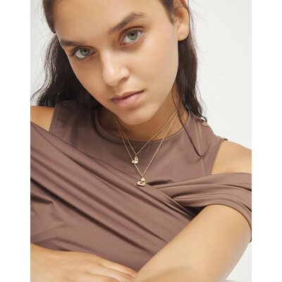 UNOde50 UNOde50 Ketting | Dubbele Ketting met Hart Hangers | Verguld | COL2070ORO