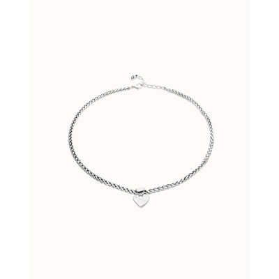 UNOde50 UNOde50 Ketting | Verzilverde Ketting met Klein Hart | COL2074MTL