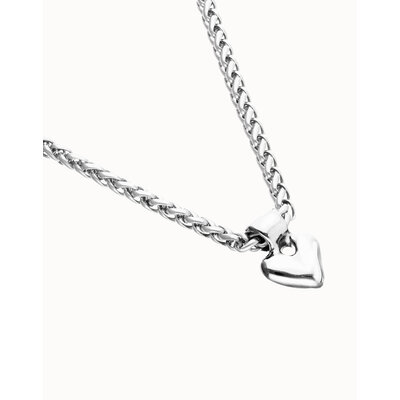 UNOde50 UNOde50 Ketting | Verzilverde Ketting met Klein Hart | COL2074MTL