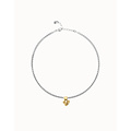 UNOde50 UNOde50 Ketting | Verzilverde Ketting met Verguld Klein Hart | SS26
