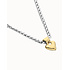 UNOde50 UNOde50 Ketting | Verzilverde Ketting met Verguld Klein Hart | COL2074ORO