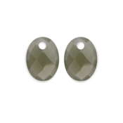 SPARKLING SPARKLING Oorbellen | Edelstenen | Lime Jade Medium Oval