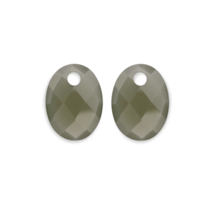 SPARKLING SPARKLING Oorbellen | Edelstenen | Lime Jade Medium Oval