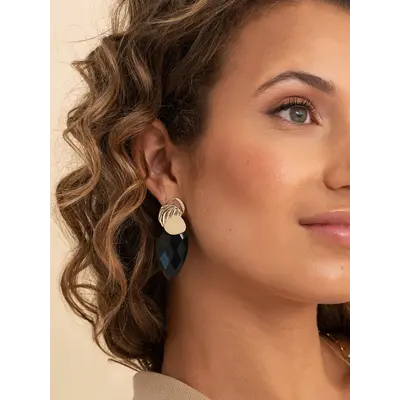 SPARKLING SPARKLING Oorbellen | Uneven Pushback oorbellen Zirconia CZ| Verguld