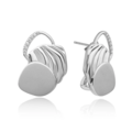 SPARKLING SPARKLING Oorbellen | Uneven Pushback oorbellen Zirconia CZ | Zilver