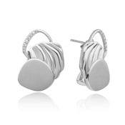 SPARKLING SPARKLING Oorbellen | Uneven Pushback oorbellen Zirconia CZ | Zilver