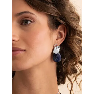 SPARKLING SPARKLING Oorbellen | Uneven Pushback oorbellen Zirconia CZ | Zilver