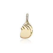 SPARKLING SPARKLING Ketting | Uneven Pendant Zirconia CZ | Verguld