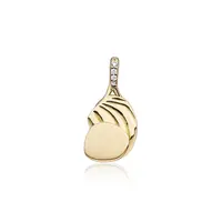 SPARKLING SPARKLING Ketting | Uneven Pendant Zirconia CZ | Verguld