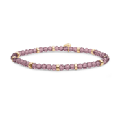 SPARKLING SPARKLING Armband | Roundel Interstellar Armband Aubergine Quartz | Verguld