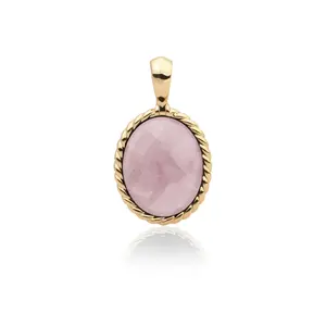 SPARKLING SPARKLING Ketting | Twist Pendant l Pink Opalite