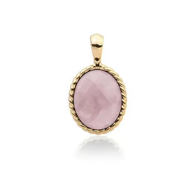 SPARKLING SPARKLING Ketting | Twist Pendant l Pink Opalite