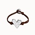 UNOde50 UNOde50 Armband | Leren armband met Hart | PUL2638MTL