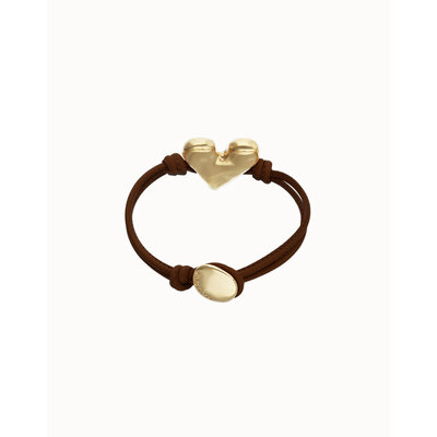 UNOde50 UNOde50 Armband | Leren armband met Hart | Verguld | PUL2638MARORO