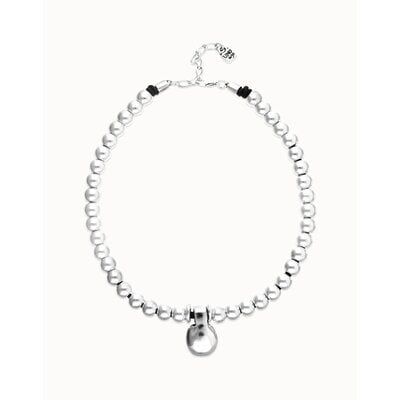 UNOde50 UNOde50 Ketting | Korte kralenketting met Grote Bol | COL2045MTL