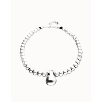 UNOde50 UNOde50 Ketting | Korte kralenketting met Grote Bol | COL2045MTL