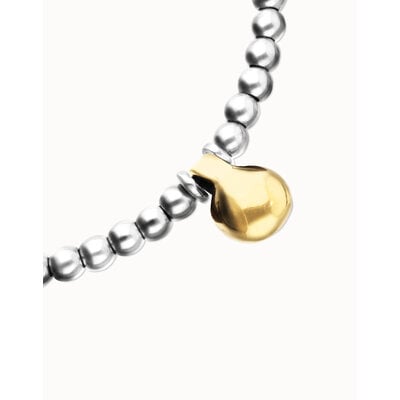 UNOde50 UNOde50 Ketting | Korte kralenketting met Vergulde Grote Bol | COL2045OROMTL