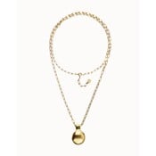 UNOde50 UNOde50 Ketting | Lange Vergulde ketting met Grote Bol | COL2050ORO