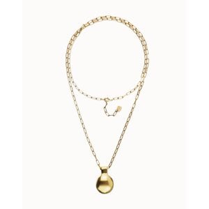 UNOde50 UNOde50 Ketting | Lange Vergulde ketting met Grote Bol | SS26