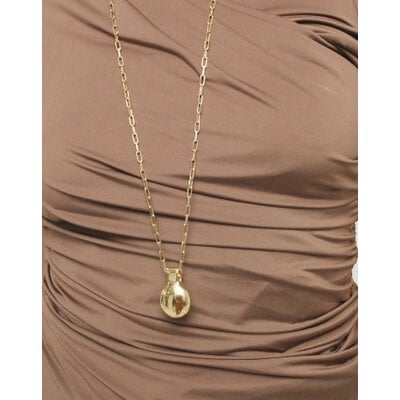 UNOde50 UNOde50 Ketting | Lange Vergulde ketting met Grote Bol | COL2050ORO