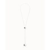 UNOde50 UNOde50 Ketting | Lange Verstelbare Ketting met Twee Organische Bollen | COL2055MTL