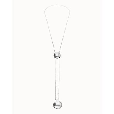 UNOde50 UNOde50 Ketting | Lange Verstelbare Ketting met Twee Organische Bollen | COL2055MTL