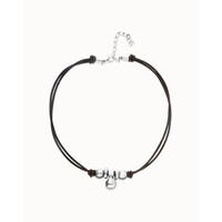 UNOde50 UNOde50 Ketting | Korte Leren Ketting met 3 bolletjes | SS26