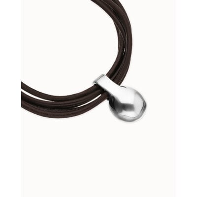 UNOde50 UNOde50 Armband |  Leren armband met Organische Hanger | PUL2605MARMTL