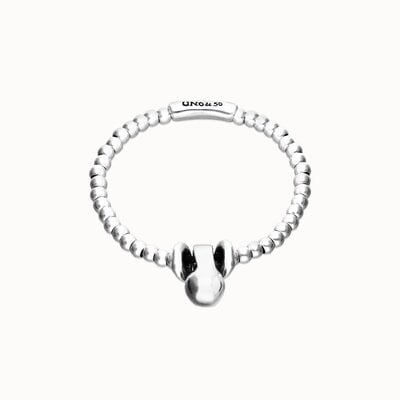 UNOde50 UNOde50 Armband | Elastische Kralenarmband met Organische Hanger | PUL2609MTL