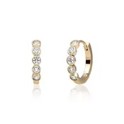 SPARKLING SPARKLING Oorbellen |  Tube Huggies Zirconia | CZ | Verguld