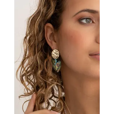 SPARKLING SPARKLING Oorbellen | Edelstenen | Labradorite Blossom