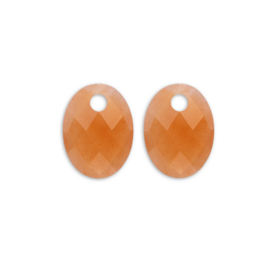 SPARKLING SPARKLING Oorbellen | Edelstenen | Red Aventurine Medium Oval